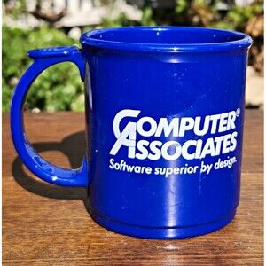 Computer Associates Blue/White Coffee Mug "Software Superior by Design"